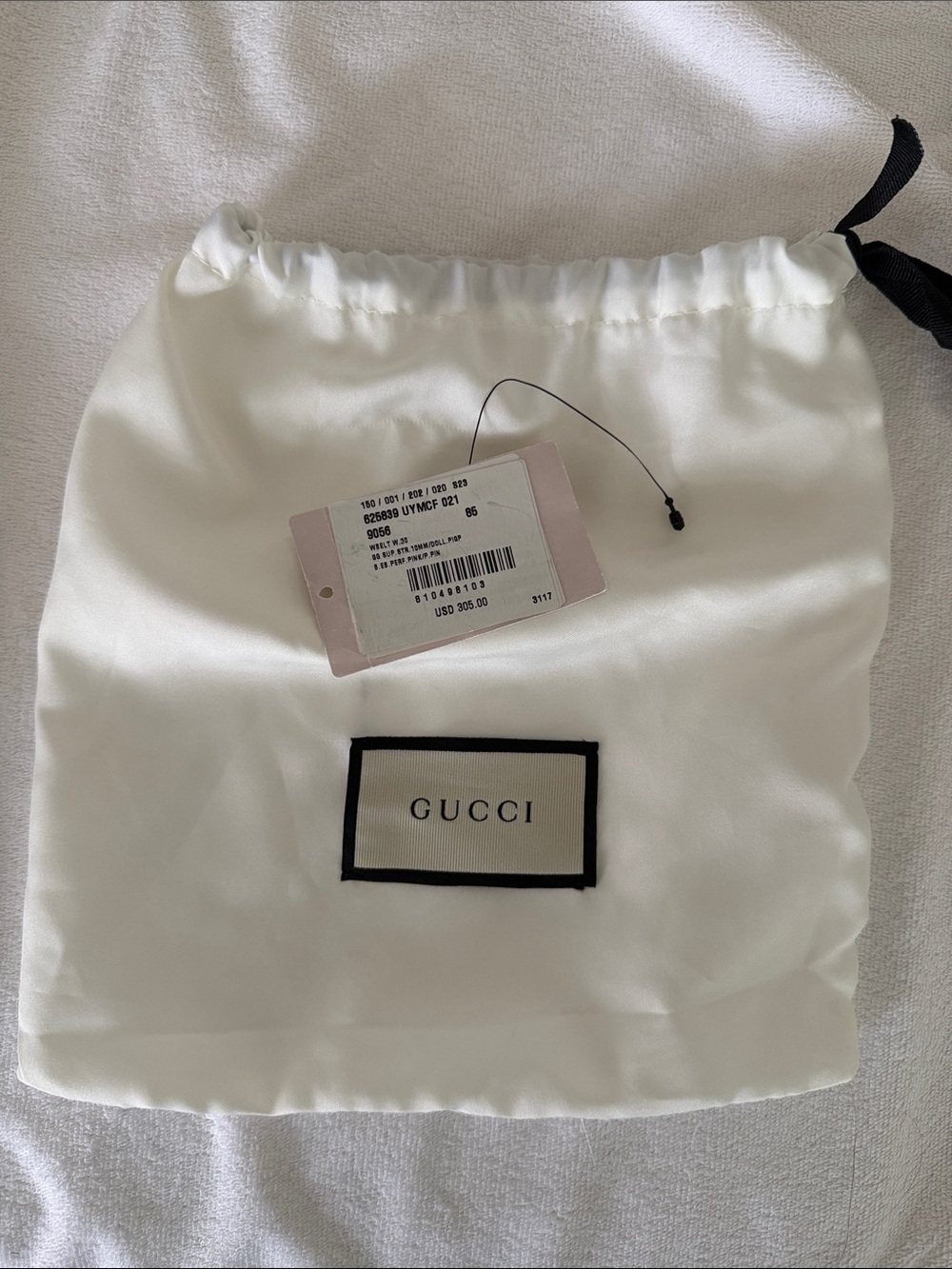 Gucci Pink GG Supreme Stripe Belt with Silver Double G Buckle - Picture 7 of 8